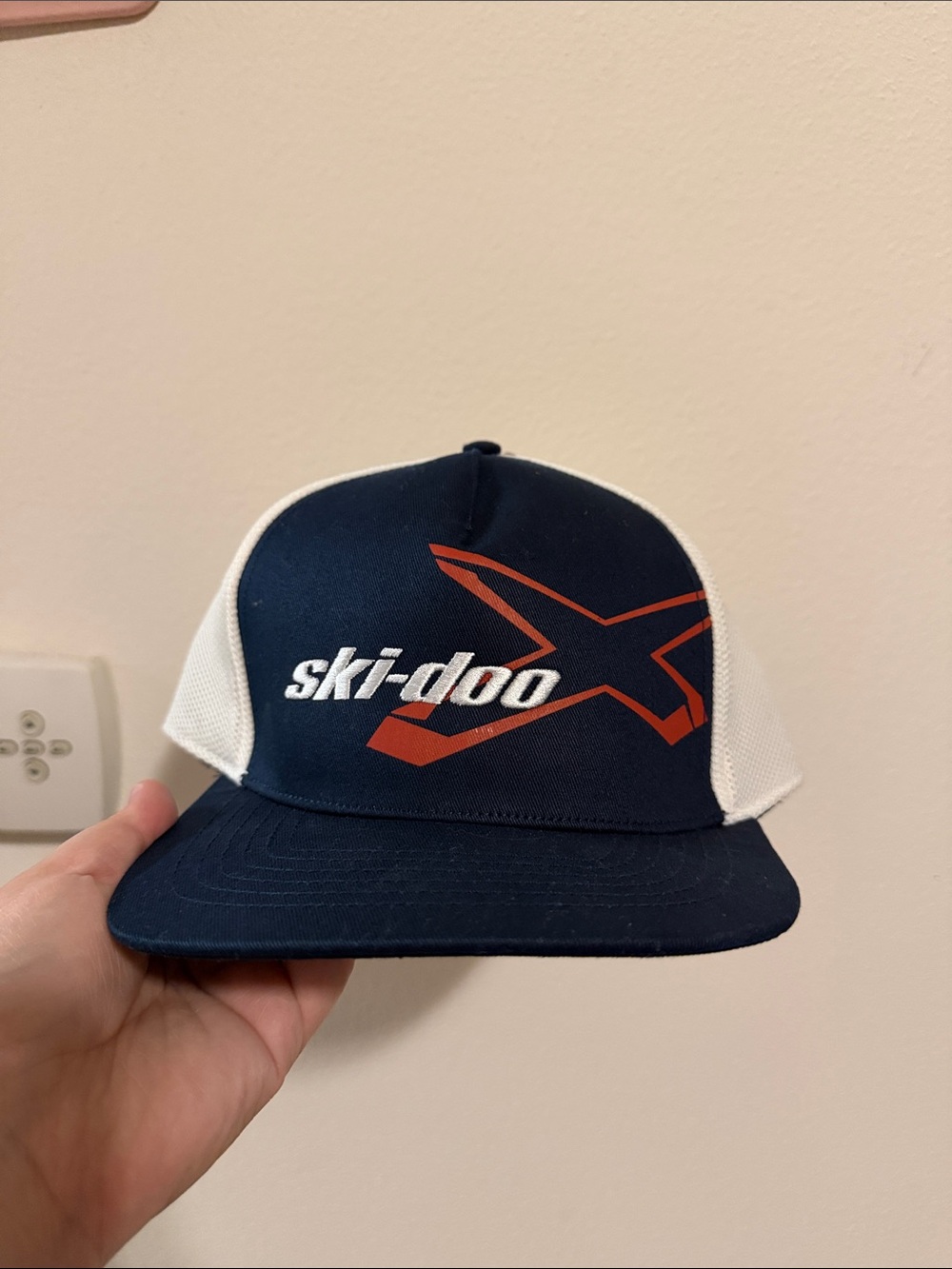 NWT Ski-Doo Navy & White Hat with Red Logo